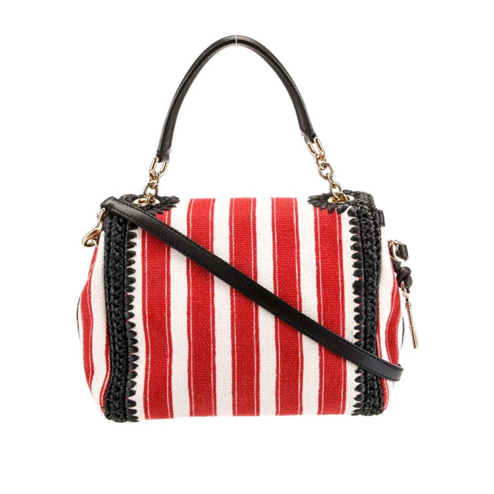 Authentictic Dolce and Gabbana raffia trimmed handle bag - Picture 6 of 14